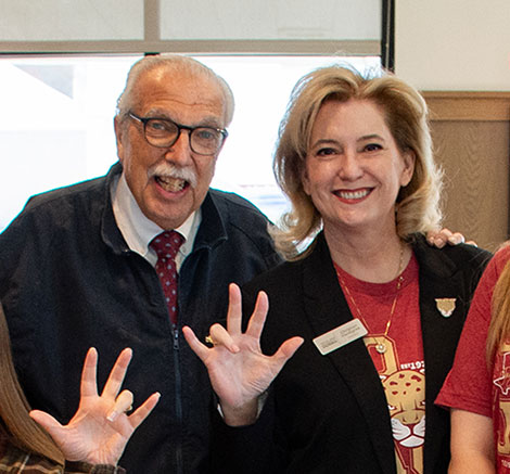 President Christian Hardigree with Brother Gary Moses during Giving Day 2025