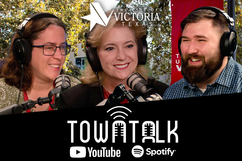 A promotional image for the City of Victoria's Town Talk episode with Christian Hardigree