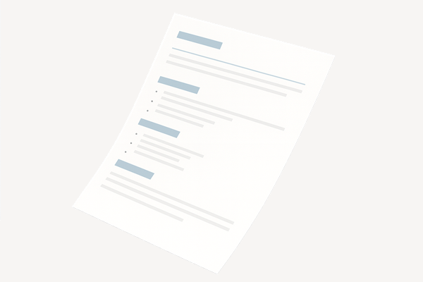 page representing a CV or syllabus